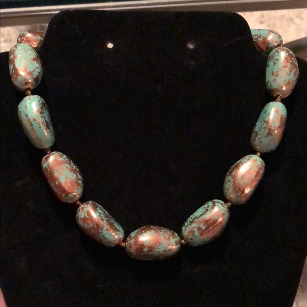 Painted Copper Neckace